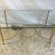 Table basse laiton et verre années 50