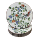 6 porcelain plates from Paris for Tiffany & Co, bird and peonies.