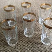 Series of 6 vintage glasses