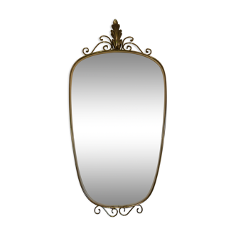 Miroir rétroviseur/forme libre doré, milieu du 20eme siècle