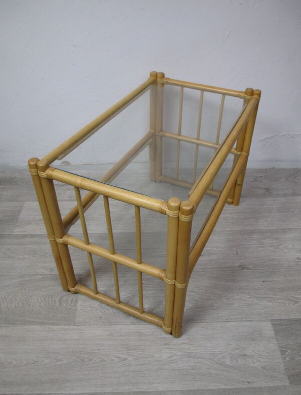 Table latérale de bambou, années 70