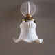 2 wall sconces in tulip glass painted white