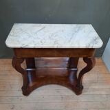 Console of the nineteenth century dessu marble