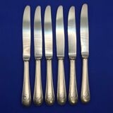 Set of 6 small silver-plated Navy knives from Christofle