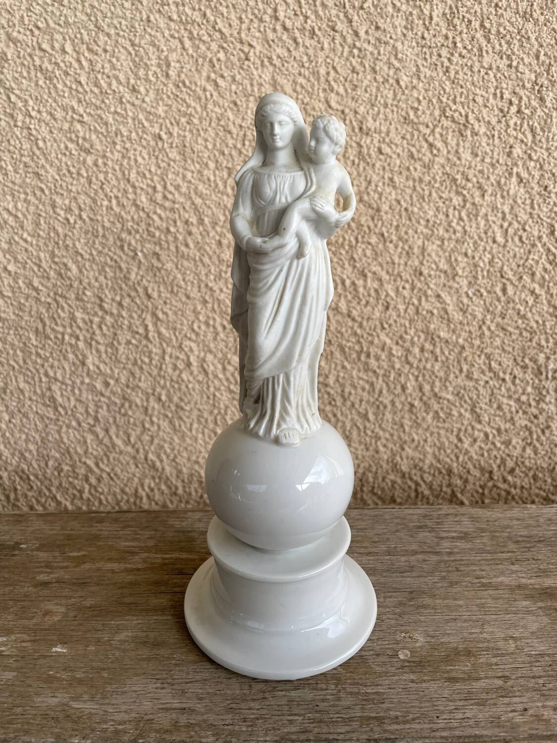 antique French bisque Madonna figurine