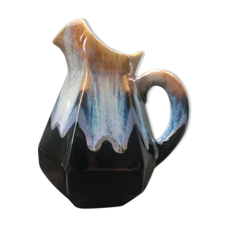 Enamelled ceramic pitcher