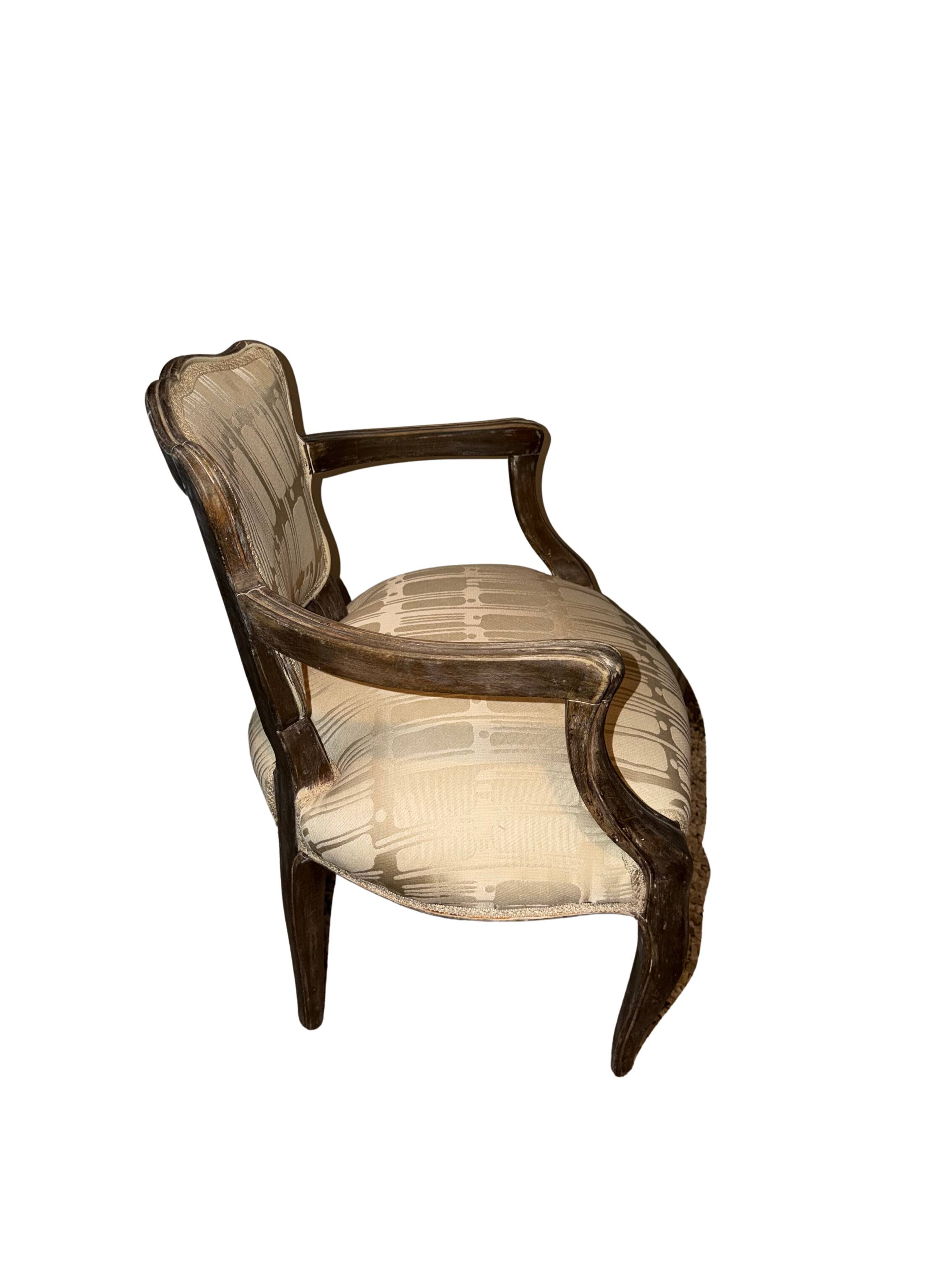 Louis XV style wooden armchair