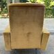 Mid-Century mustard velvet armchair from the 60s with black metal legs.