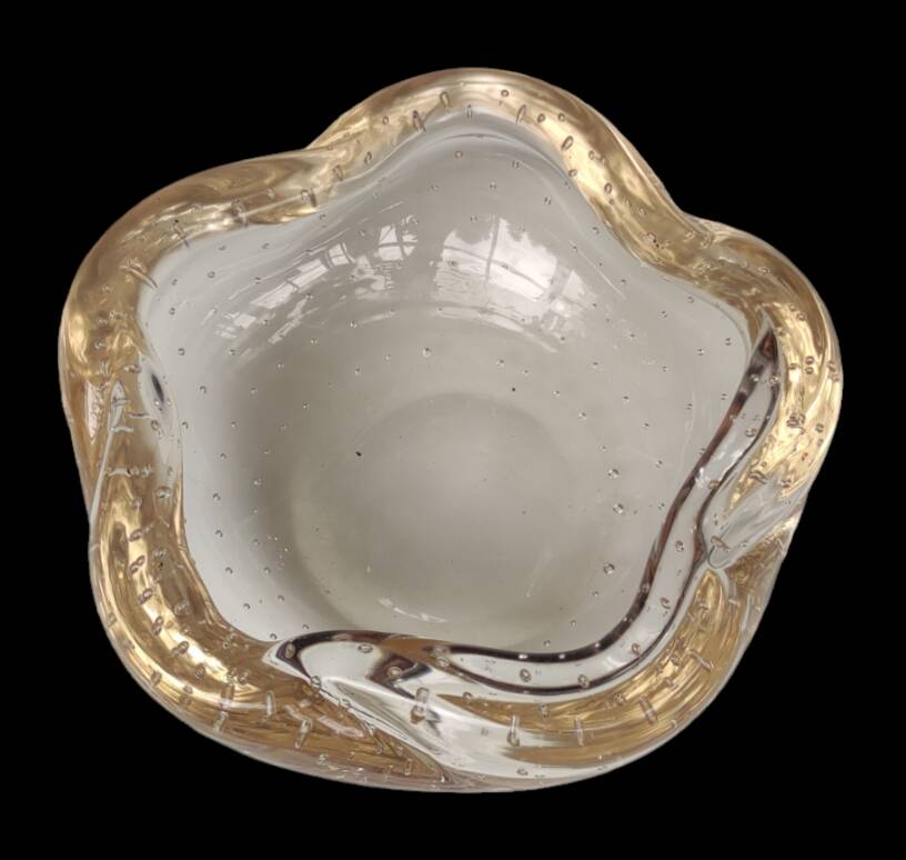 Old Murano bubbled glass cup Italian design