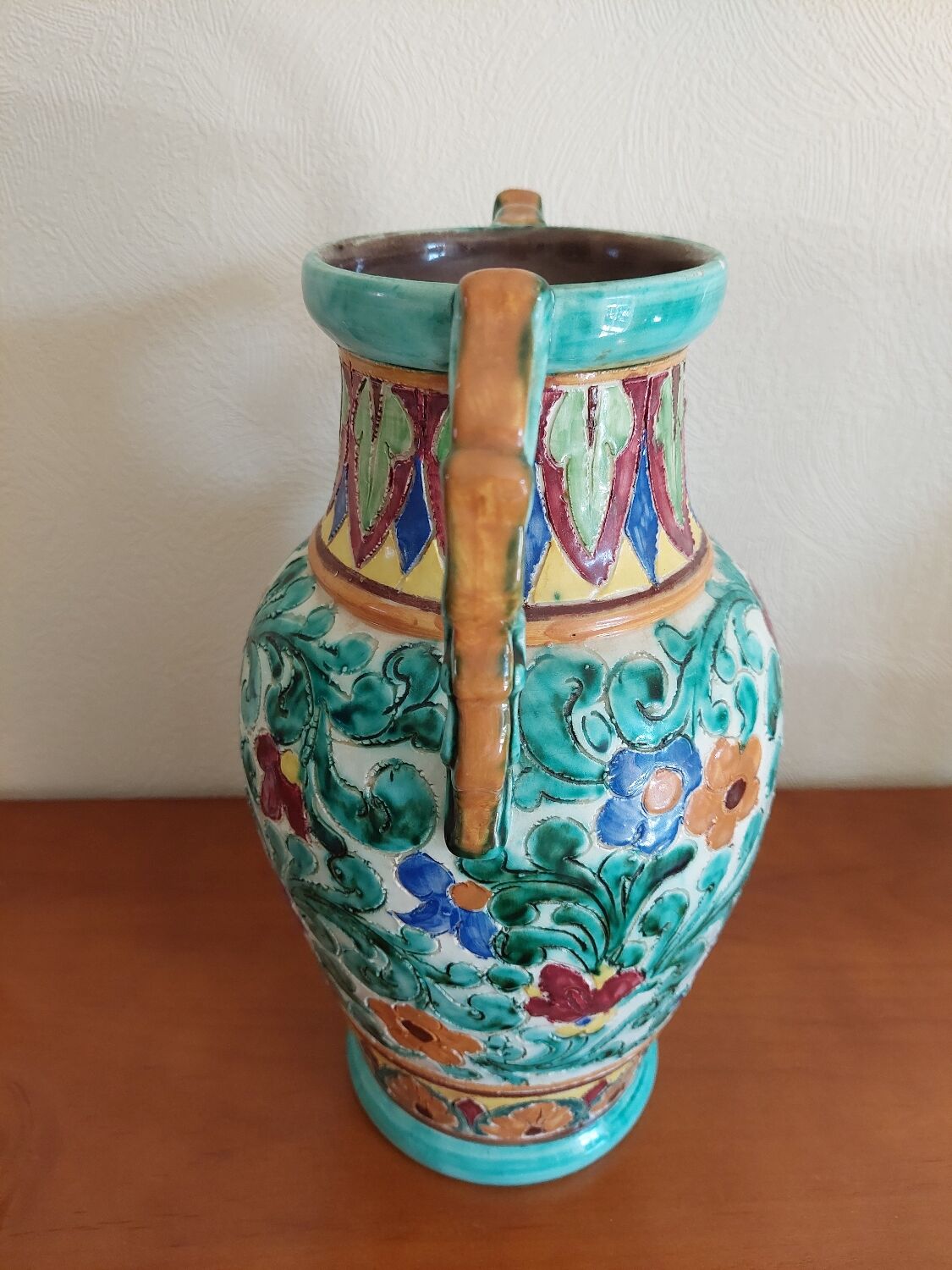 Large earthenware vase from Monaco Cerart 1950 1960