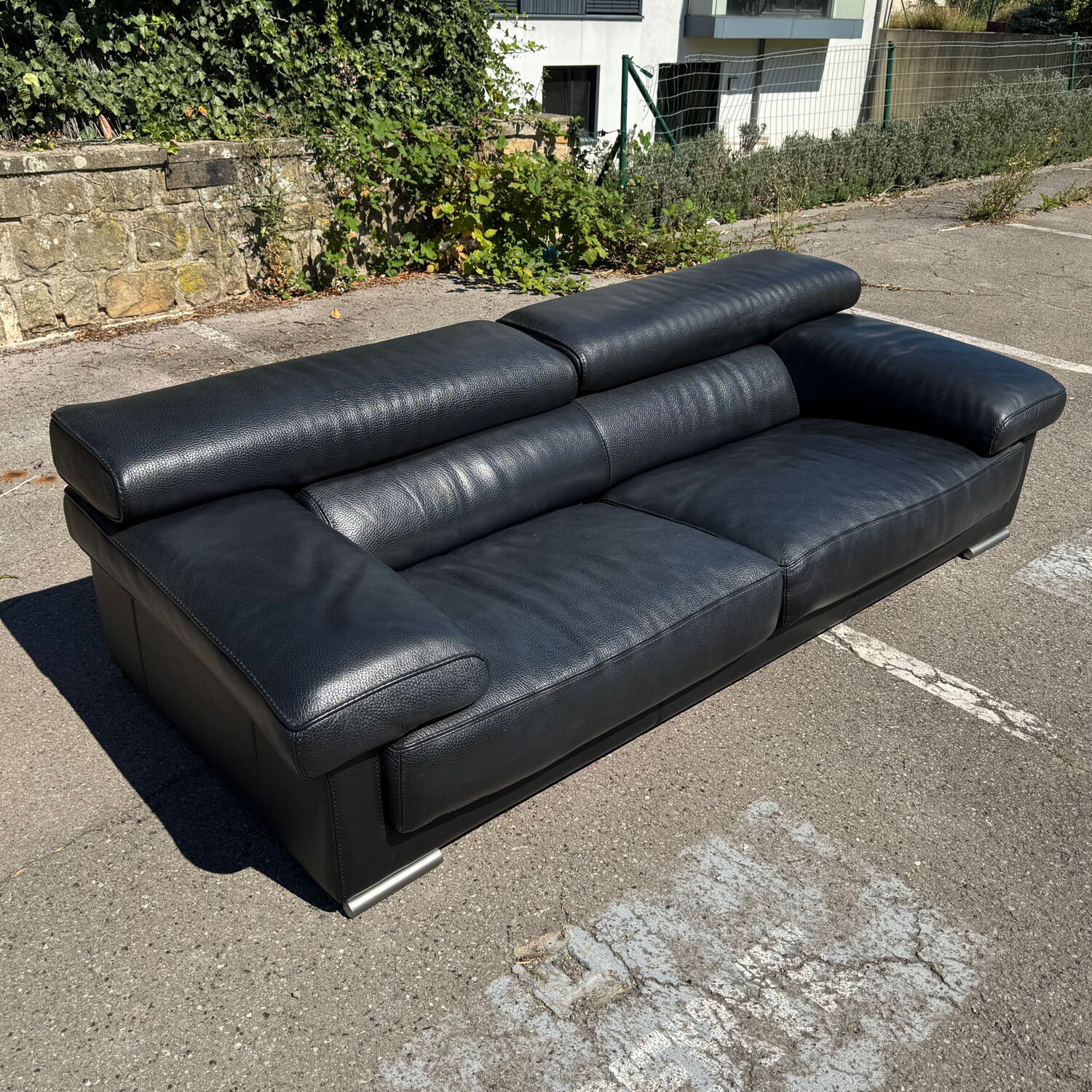 Canapé Roche Bobois cuir noir