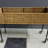 Wicker plant / flower stand 1960s