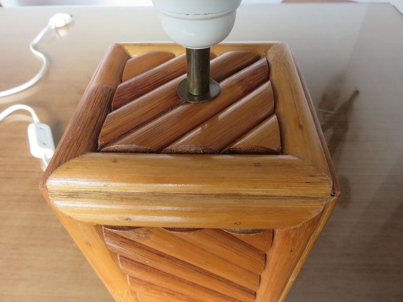 Bamboo lamp 70s 80s