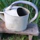 White zinc watering can