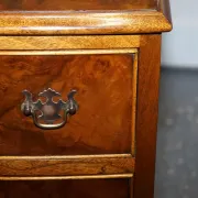Nightstands in Walnut Burl with Drawers, Set of 2