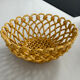Pichon Uzès handmade ceramic basket – Yellow ochre openwork basket