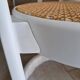 Set of 4 cantilever chairs in curved wood and caning — Italian design year