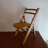 Wooden vintage children's folding chair
