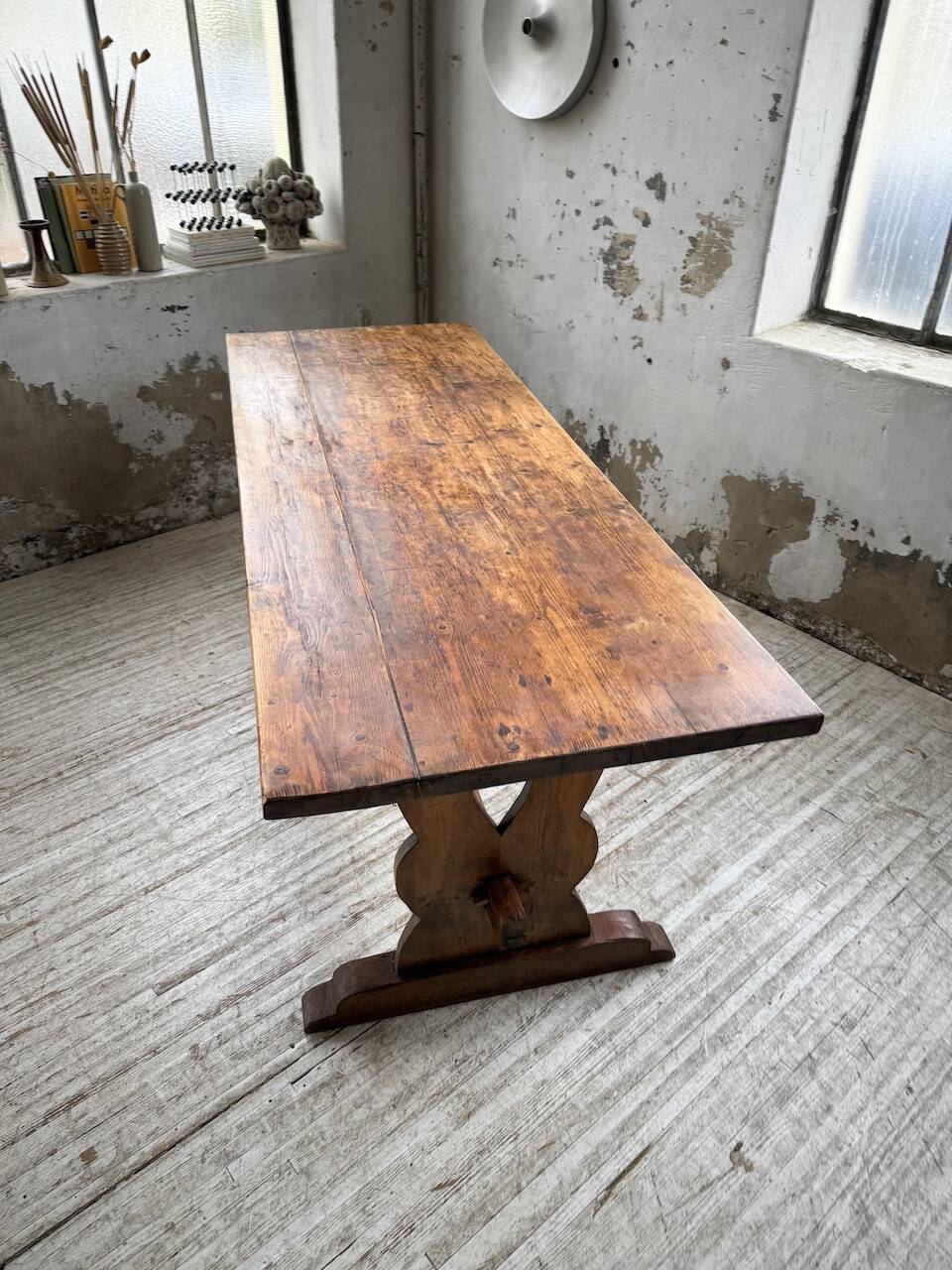 Monastery-style farmhouse table, pine, 210cm