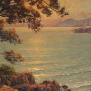 Grande peinture marine de Pierre Forest - Côte d'Azur, années 1920/1930
