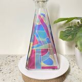 Carafe multicolore en forme de pyramide de Murano - 1980