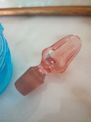 Romantic turquoise and pink flask