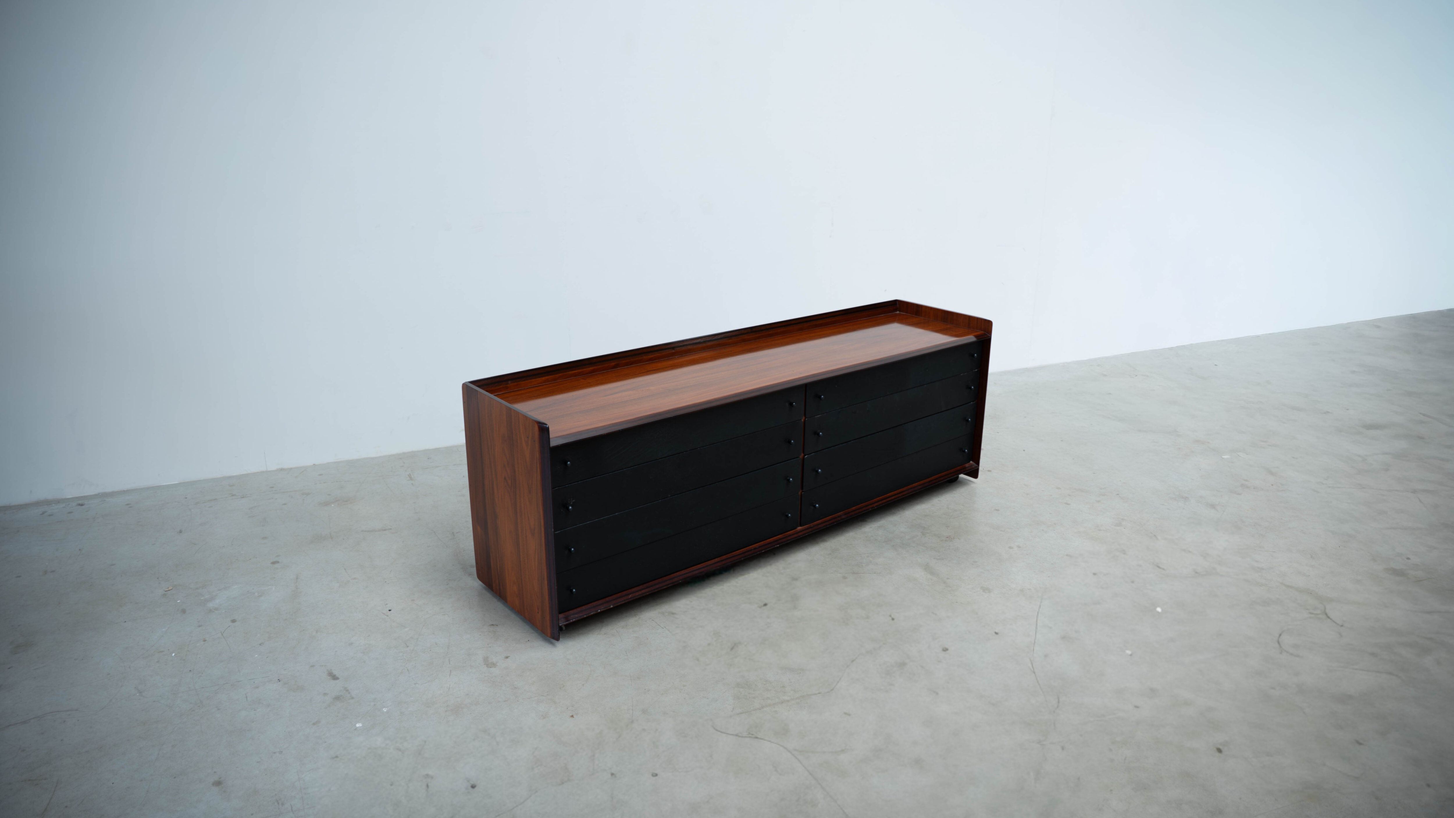 Rare rosewood sideboard by Afra Tobia Scarpa for Maxalto