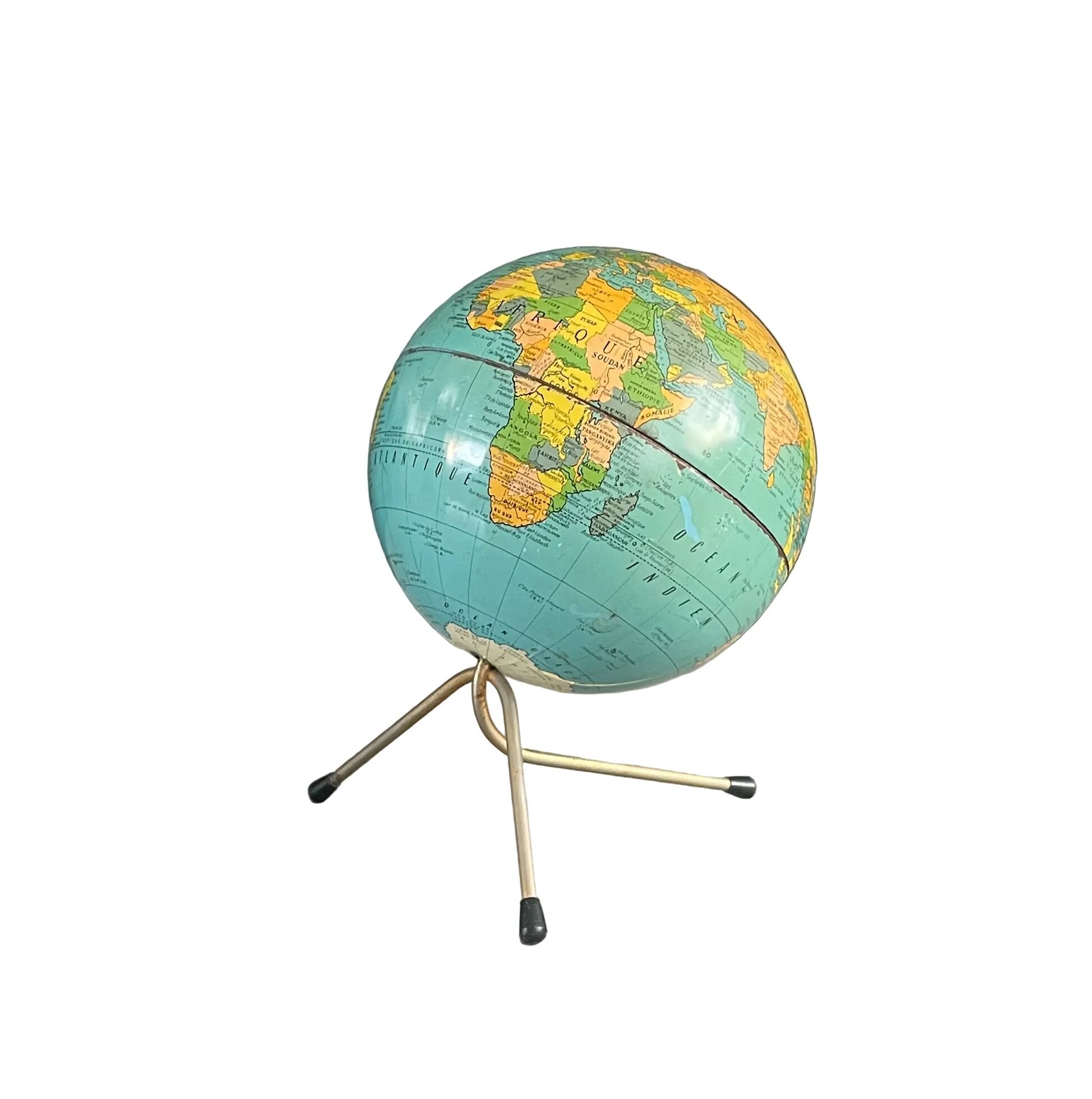 Small vintage globe, Taride maps