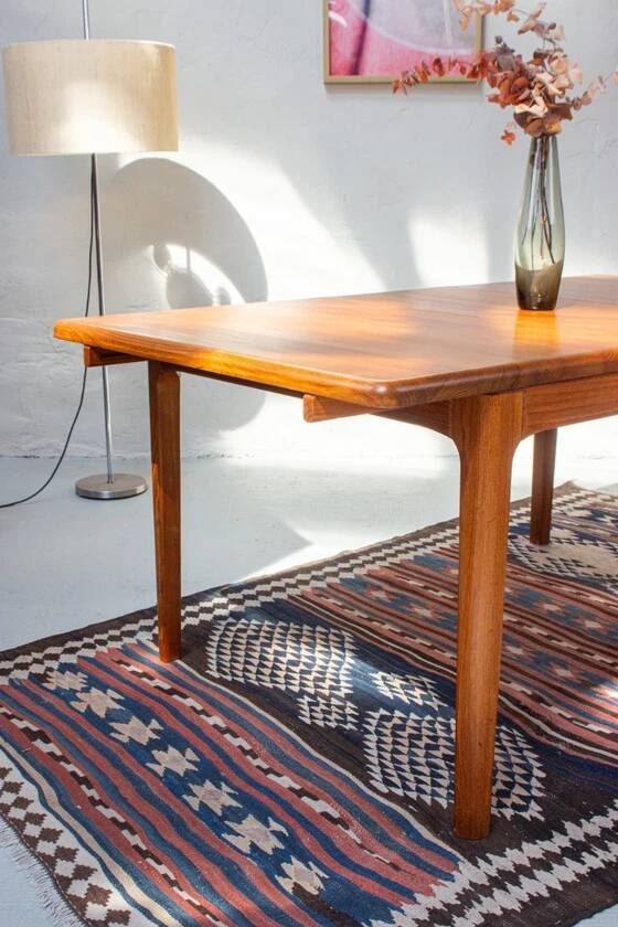 Vintage teak dining table, Danish Mid Century, 1960s, solid wood