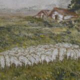 The shepherd - gouache on cardboard, Simon