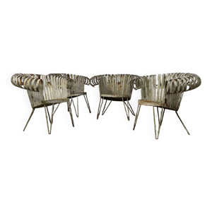 Ensemble de 4 chaises - jardin