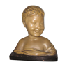 Old bust of a child in platre