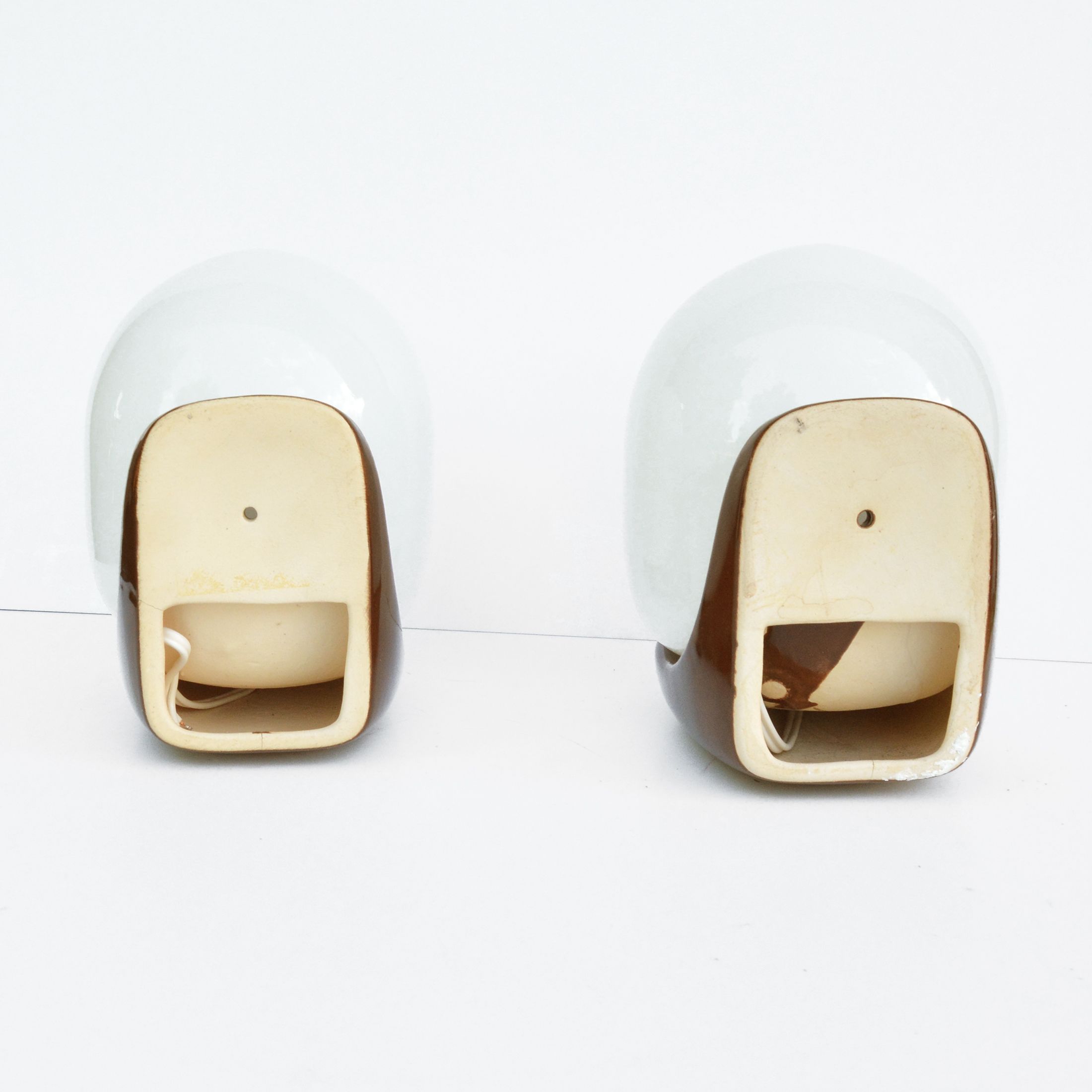 Pair of wall lamps, type Ł-1, designed by K. Łaszkiewicz, W. Kościan, Poland, 1980s