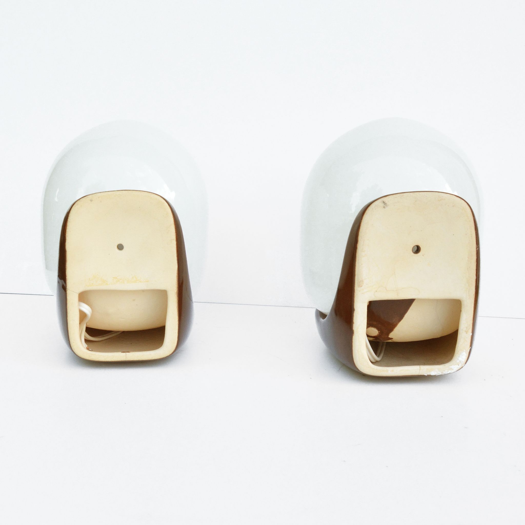 Pair of wall lamps, type Ł-1, designed by K. Łaszkiewicz, W. Kościan, Poland, 1980s