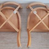 Lot de 2 chaises bistrot en bois clair