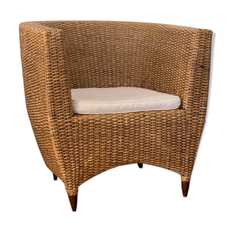 Rattan armchair