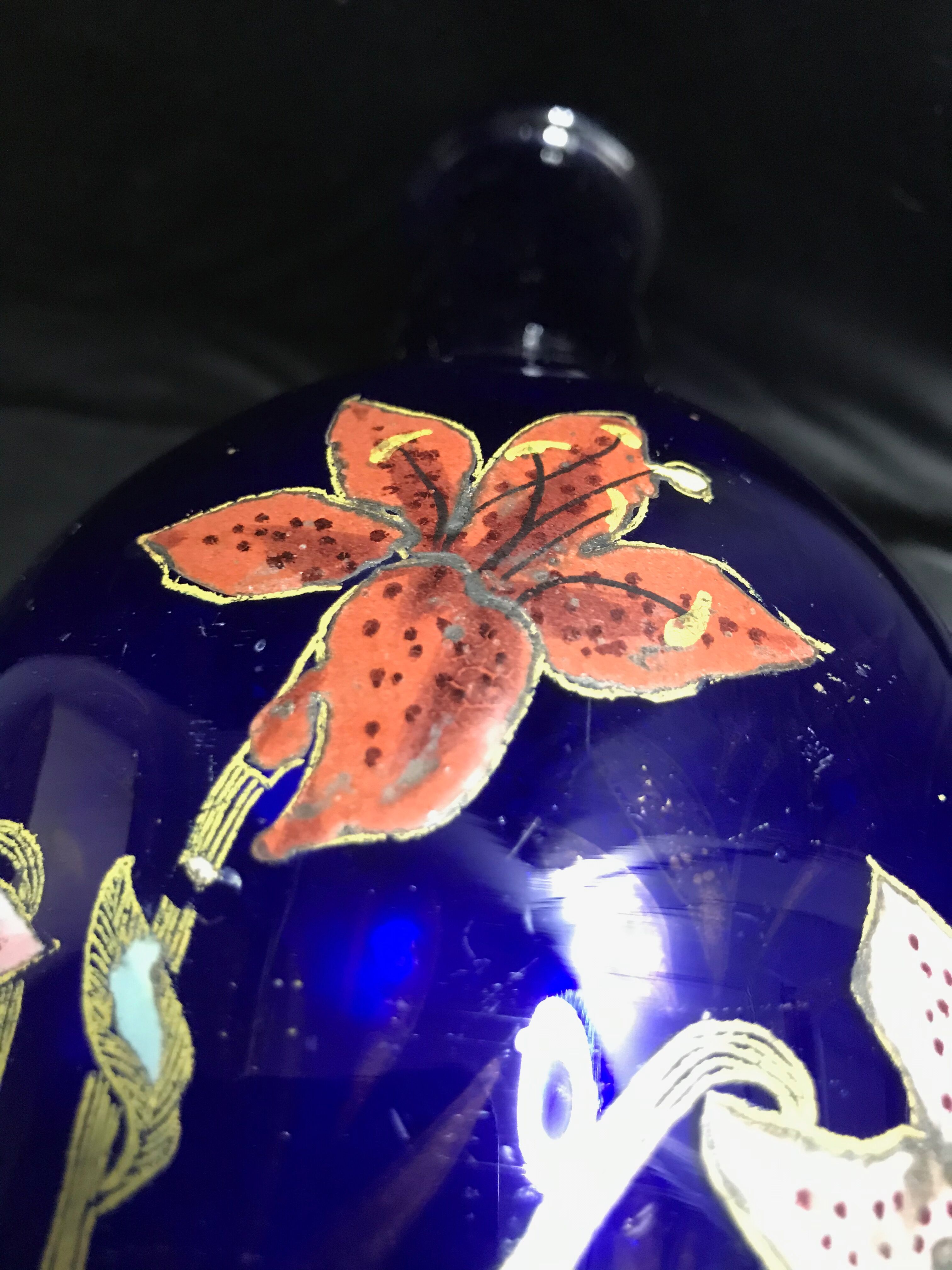 1317 Marked with enamel at the heel - Carafe - Napoleon III - Enamel glass