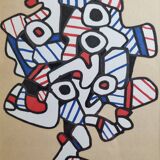 Screenprint after Jean Dubuffet, 1970s, gilded frame under glass, 24 x 31 cm