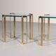 Peter Ghyczy high-gloss brass T24 side tables, 1970s (40x40x45)