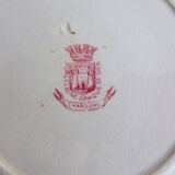 Dessert plate in ironstone from Gien model Chardons 221203