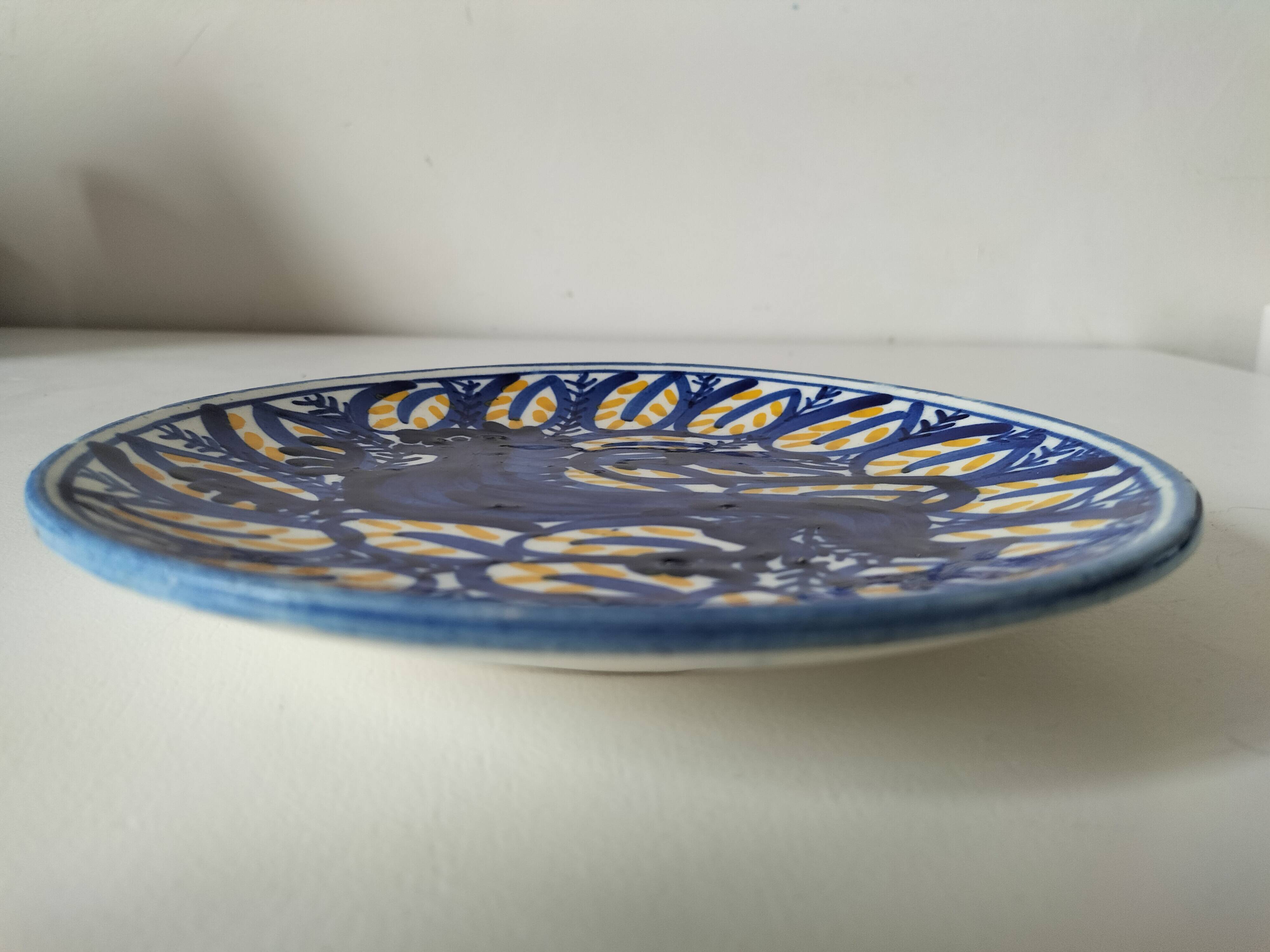 Vintage Spanish handmade plate (probably Talavera - Castile)