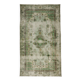 Tapis Oushak Vintage – Tons Vert Pastel & Style Classique, 176 x 340 cm