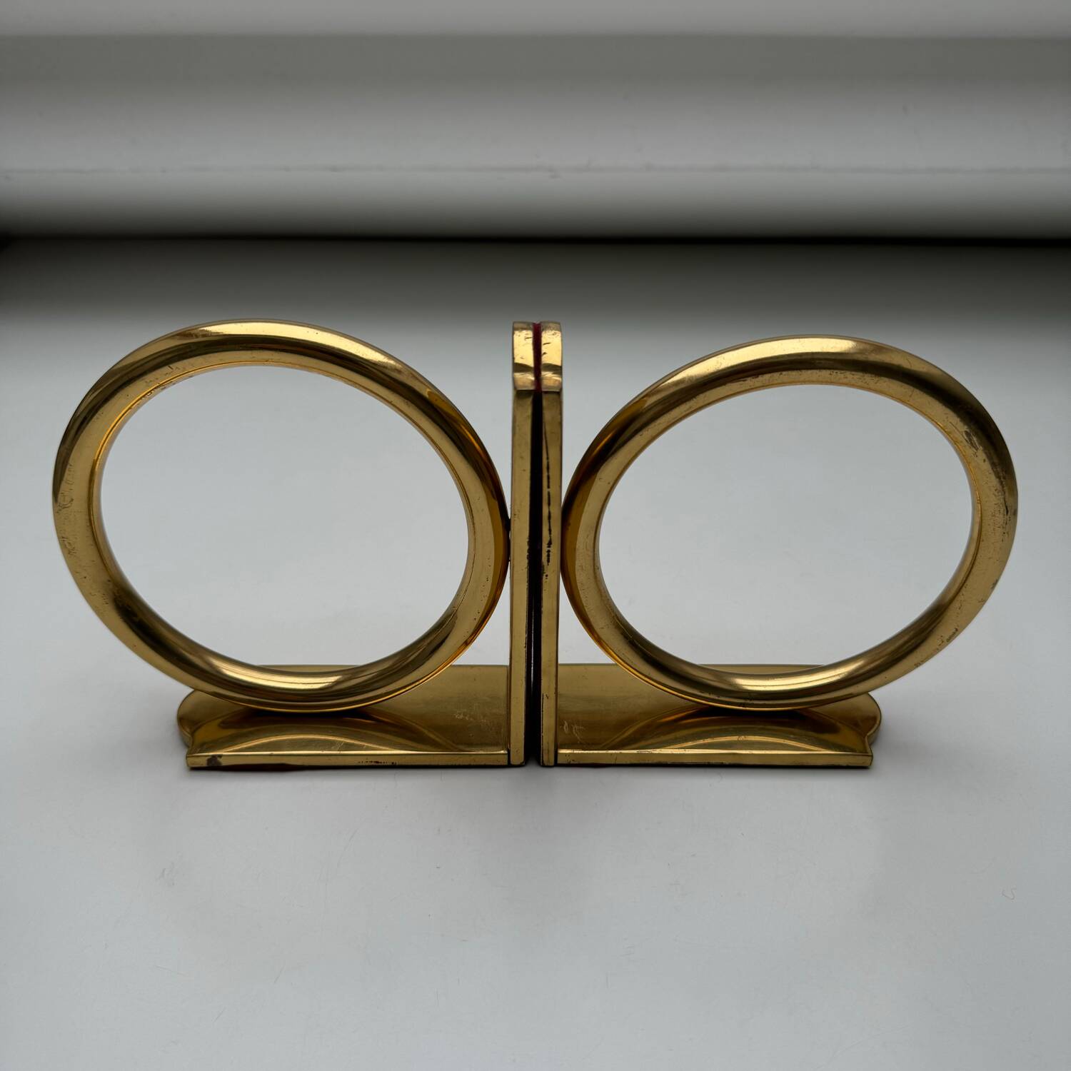 Bookends circles brass