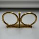 Bookends circles brass