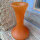 Art Deco soliflore vase in orange glass paste