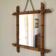 Miroir de barbier façon bambou