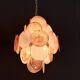 Handcrafted chandelier with alabaster disc glass, Murano glass.