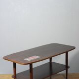 Scandinavian style coffee table from the 50s, rosewood & ceramic