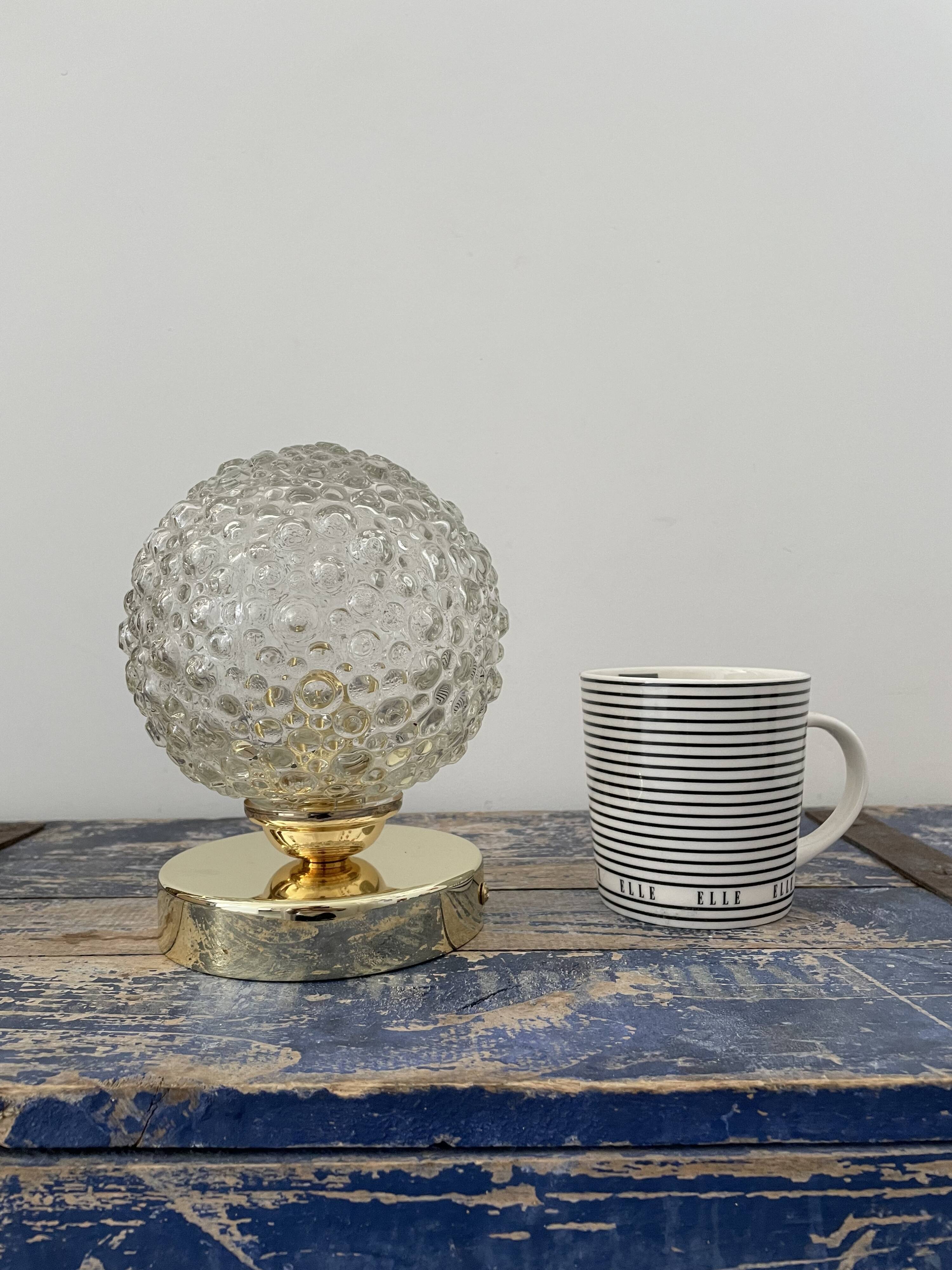 Vintage bubble globe lamp electrified to new
