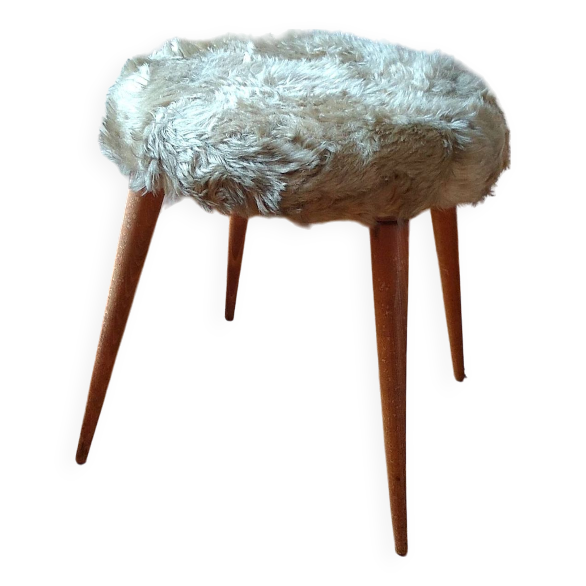 Vintage 60s stool with 4 compass legs